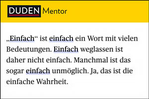 Einfach - Duden-Mentor